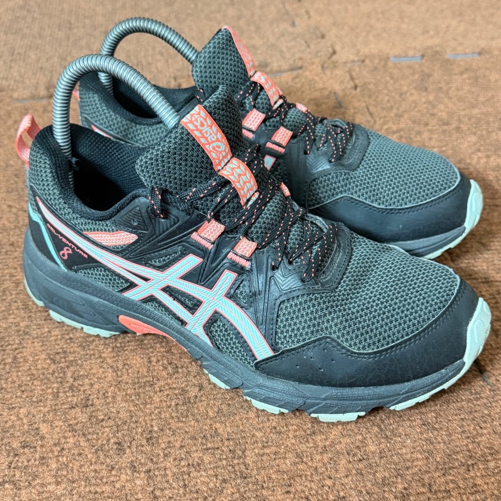 Asics Gel-Venture 8 Womens Trail Running Shoes Grey Pink 1012A708 Size 8 gym fit